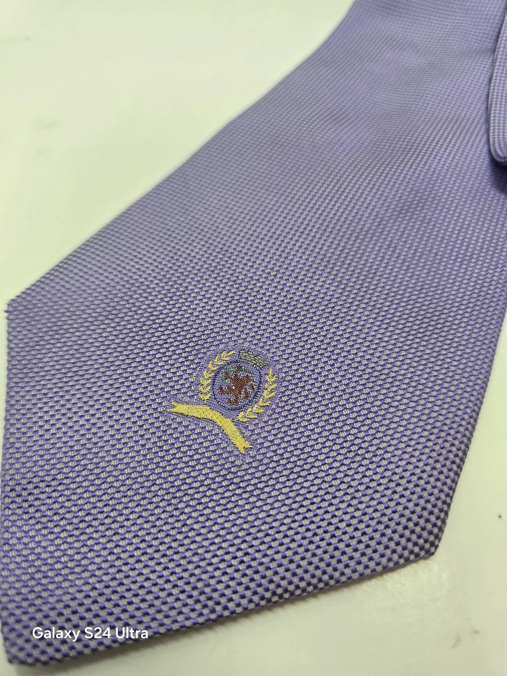 Tommy Hilfiger Lavender Purple Textured Silk Tie
